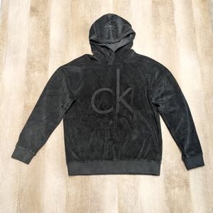 Calvin Klein Black Velvet Hoodie Sweater